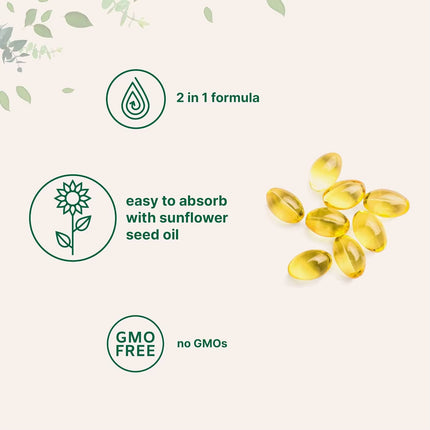 Vitamin D3 & K2 (180 Softgels)